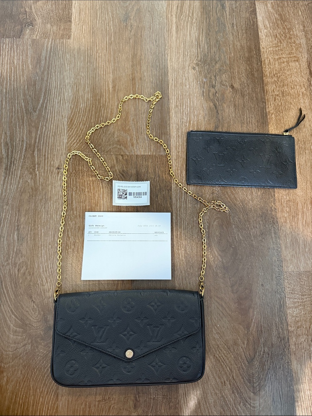Louis Vuitton Black Félicie Pochette